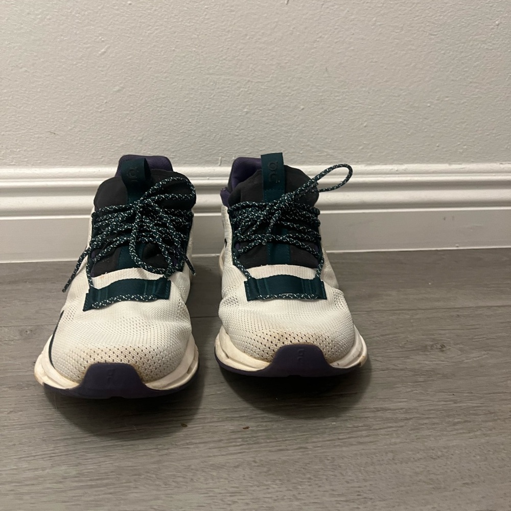On Running Women's Sneakers in White, Green and Purple